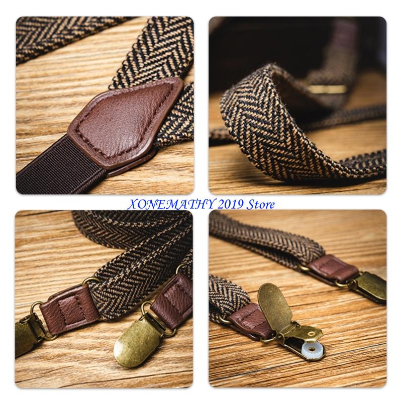 Suspender Clip Formal - F42F Bretelle jacquard regolabili da uomo