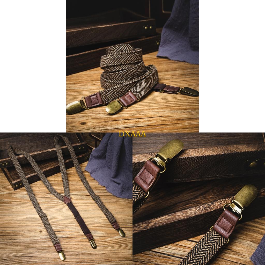Suspender Clip Formal - DXAA Bretelle elastiche jacquard per uomo