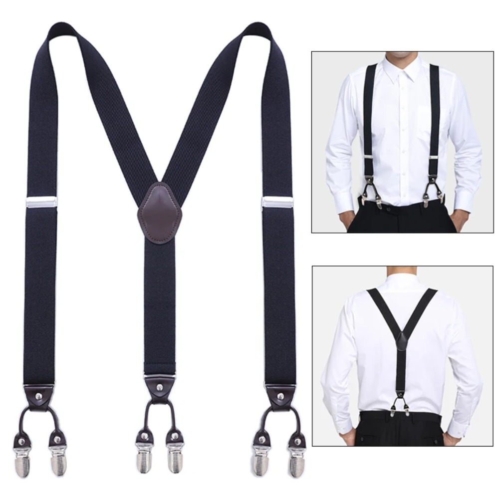 Suspender Clip Formal - Bretelle vintage per uomo Festa di