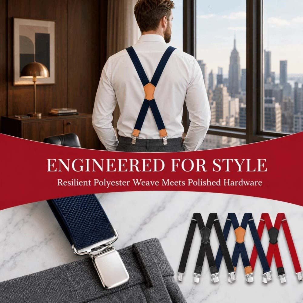 Suspender Clip Formal - Nuove Bretelle Elastiche Resistenti Regolabili in