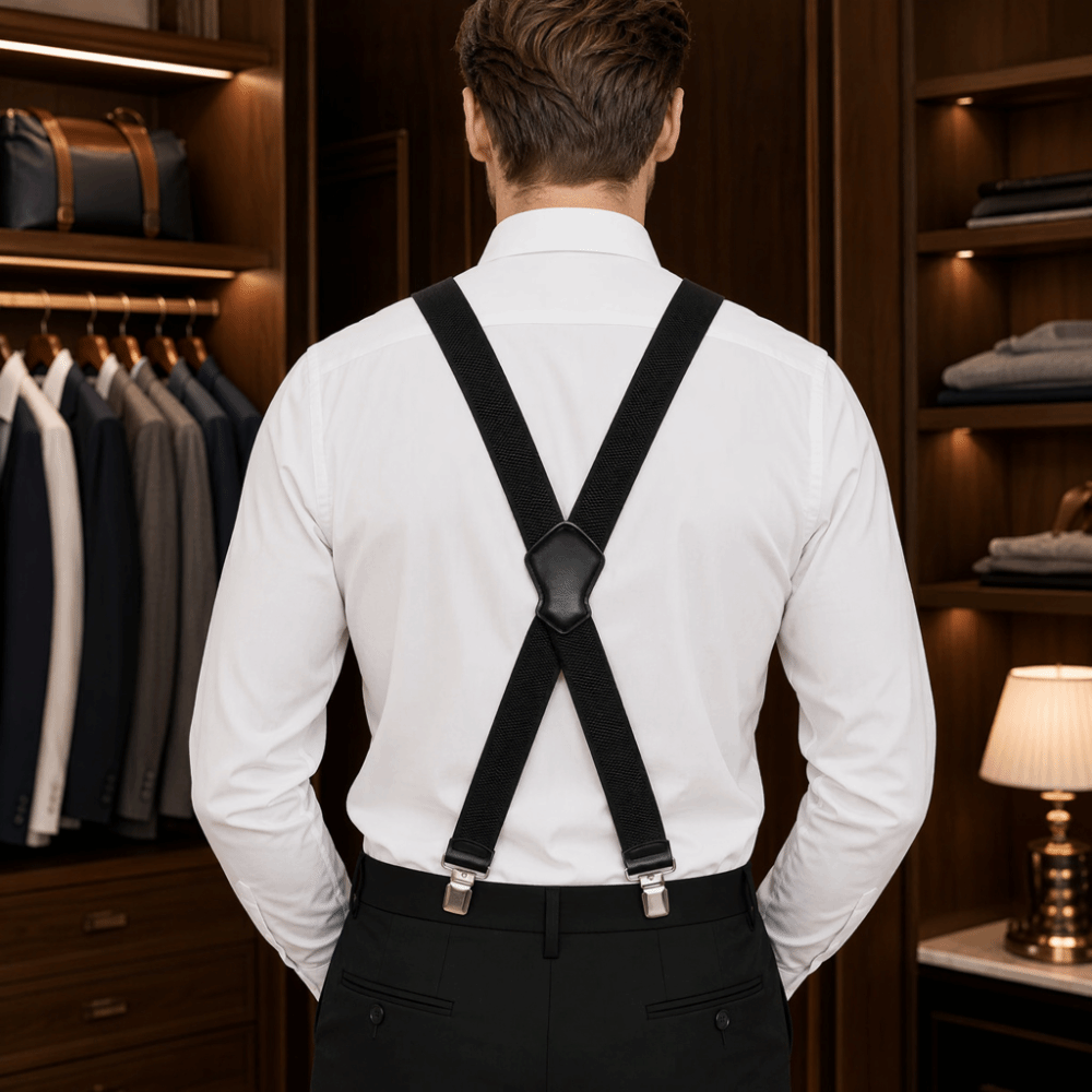 Suspender Clip Formal - Bretelle Elastiche alla Moda, Resistenti, in