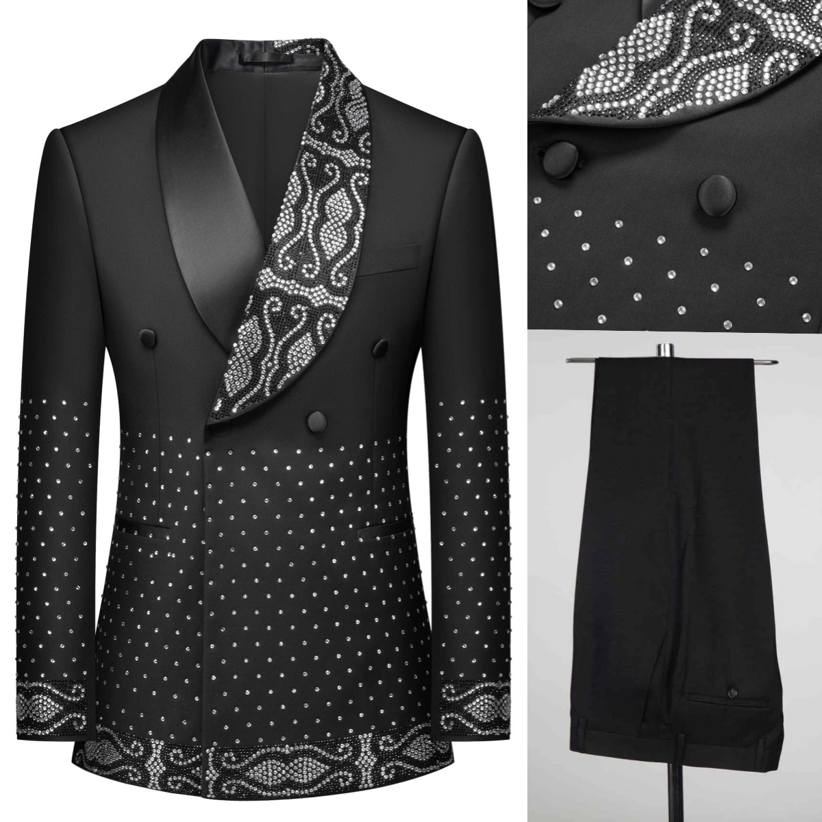 Men'S Formal Wear No Suit - Immagine reale Abito da uomo Cristallo