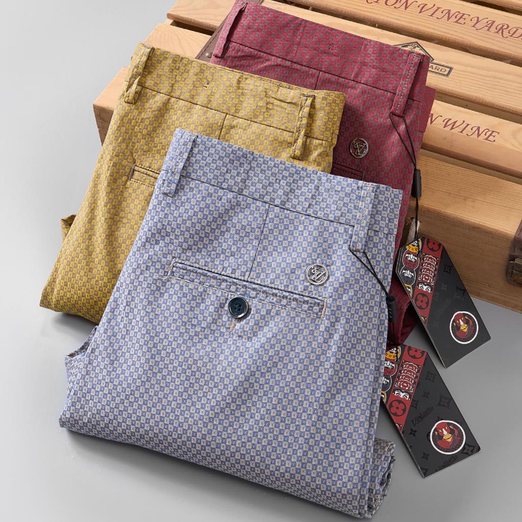 Young Men Formal Wear - Pantaloni Casual scozzesi uomo corea moda
