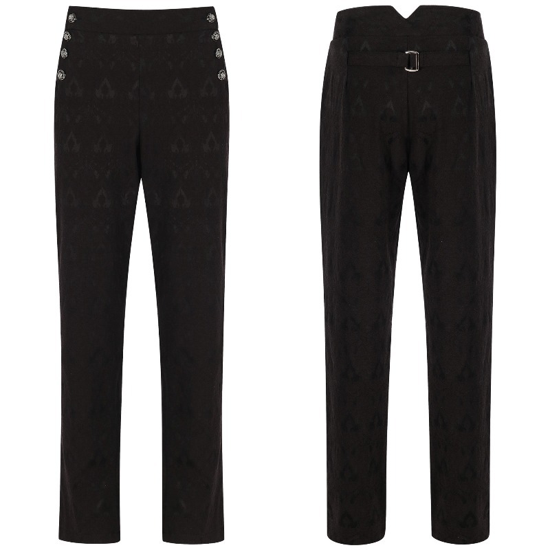 Young Men Formal Wear - Pantaloni da Uomo Stile Steampunk Vintage,