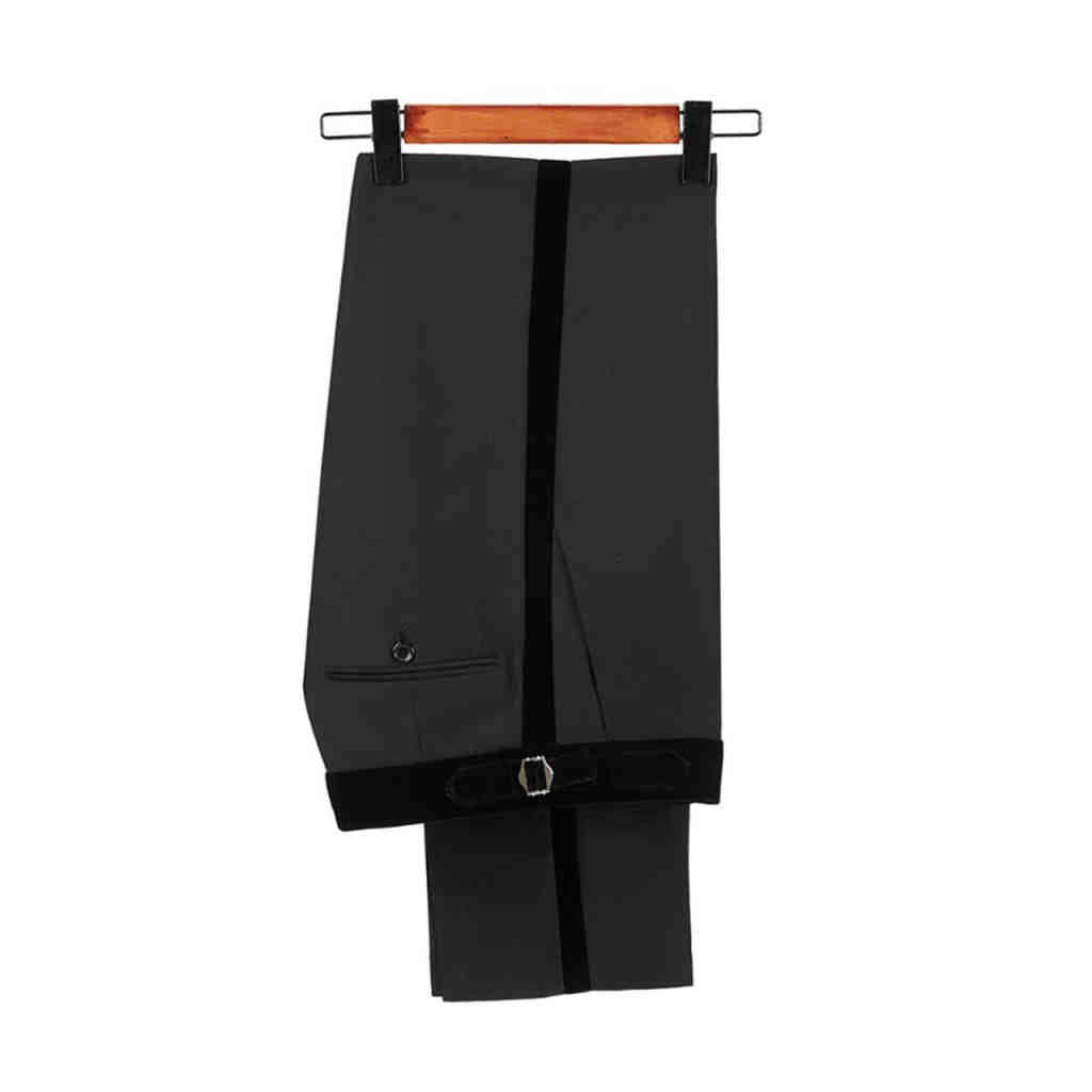 Dress Pant Flat Front - Pantaloni Formali Classici Neri da Uomo