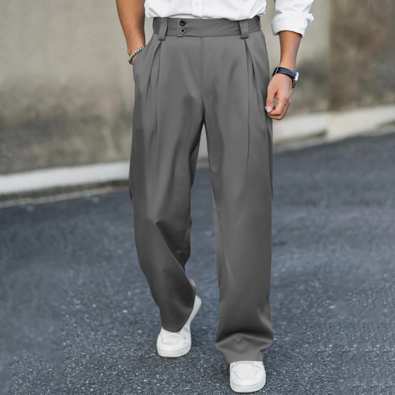 Dress Pant Flat Front - Pantaloni eleganti da uomo a gamba
