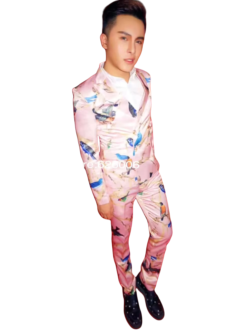 Moda uomo Fiore Rosa Uccelli S - Men Formal Wear Dress recensione e prezzo