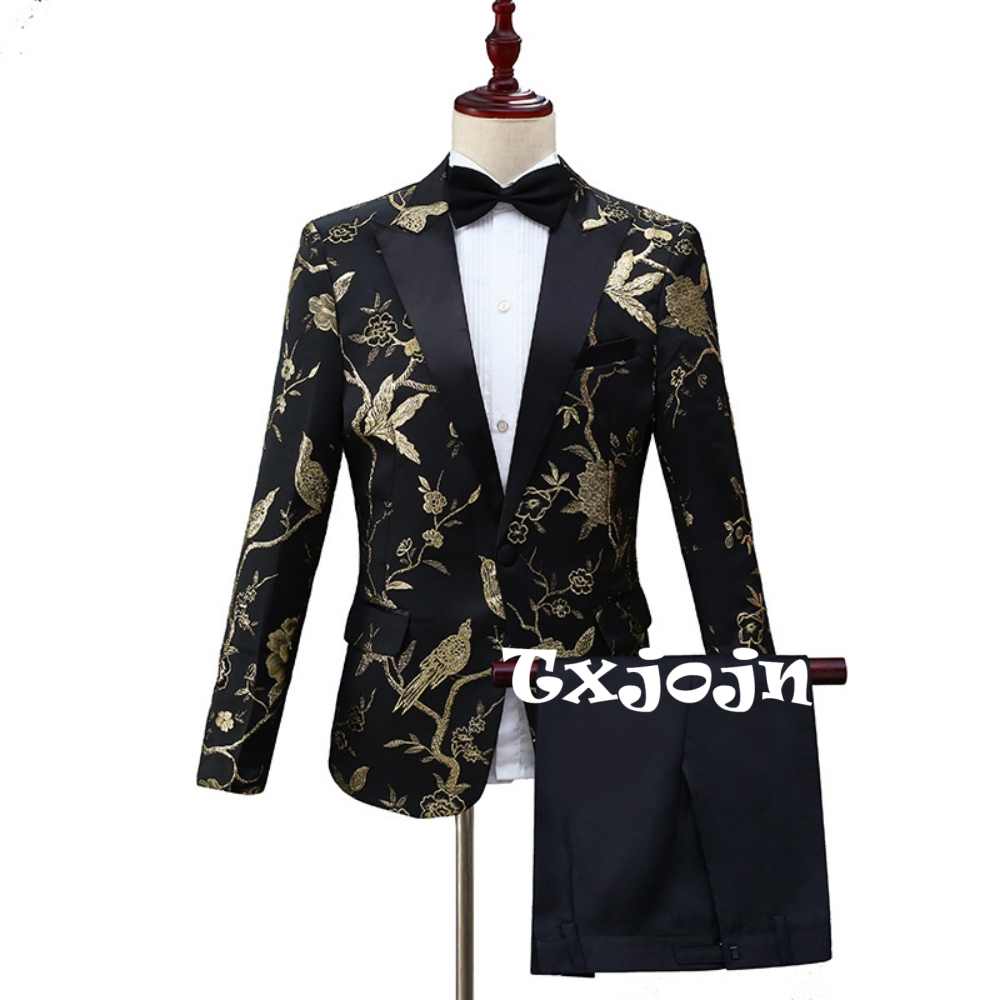 2026 Nuovo Squisito Jacquard V - Men Formal Party Wear Outfit recensione e prezzo