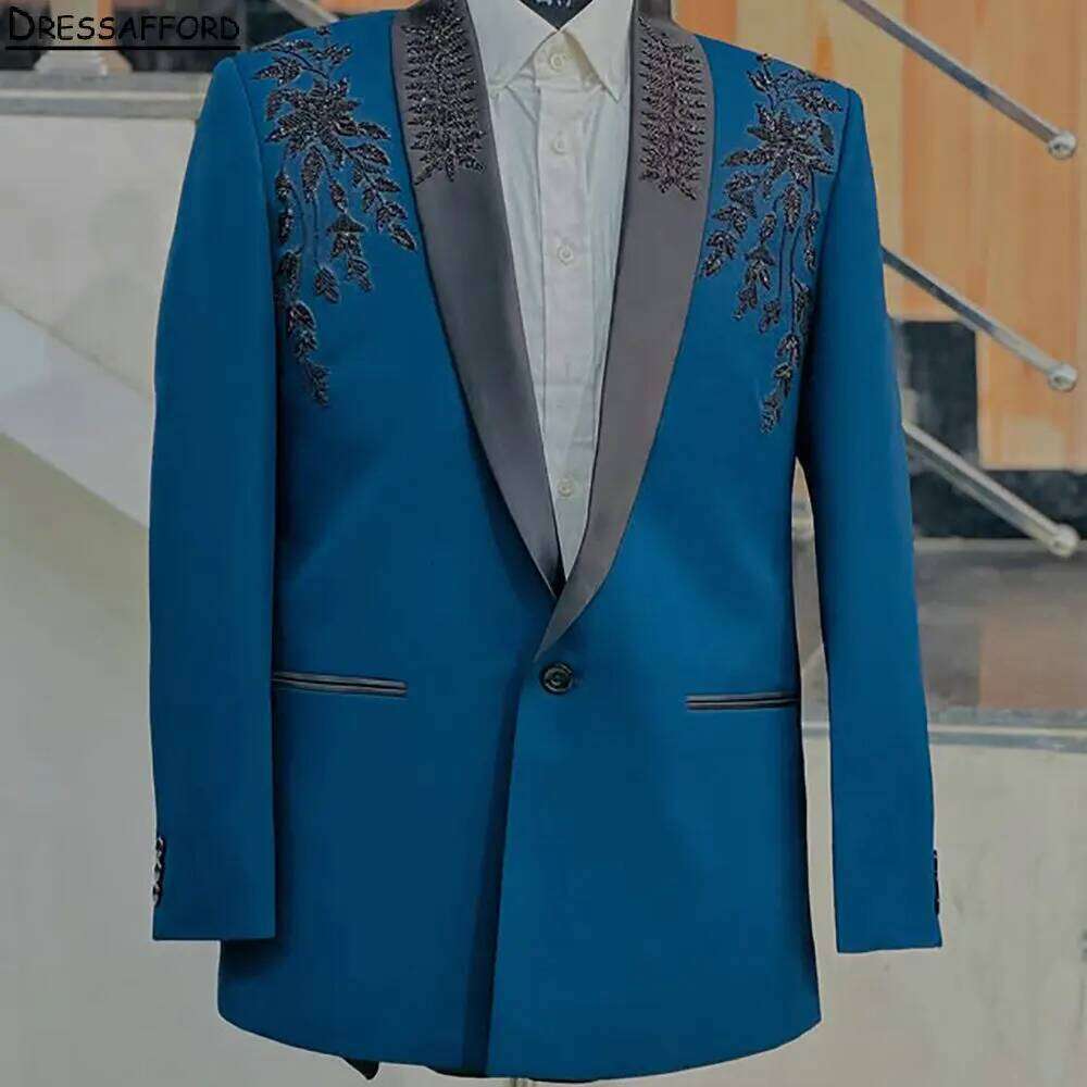 Completo da Uomo Blu con Appli - Men'S Formal Wear No Suit recensione e prezzo