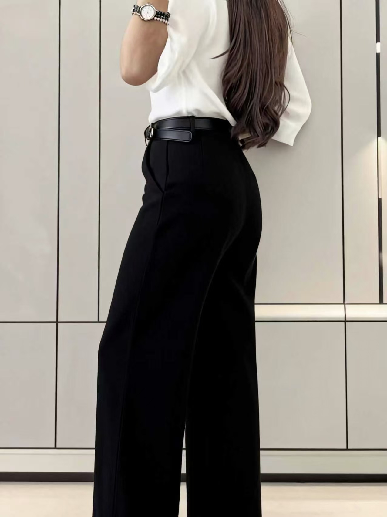 Pantaloni Palazzo a Vita Alta  - Dress Pant Flat Front recensione e prezzo