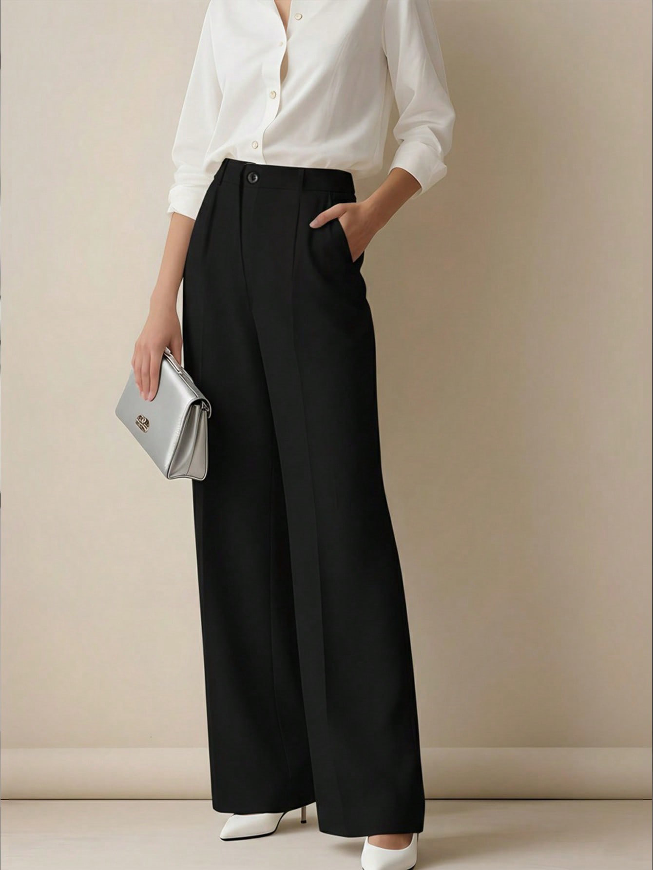 Pantaloni da Donna a Vita Alta - Dress Pant Flat Front recensione e prezzo